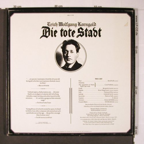 Korngold,Wolfgang: Die Tote Stadt, Box, RCA Red Seal (ARL3-1199), US, 1975 Typ: 3LP Best.-Nr.: L9389 Preis: 17,50 Euro