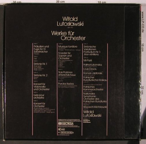 Lutostawski,Witold: Werke für Orchester, Box, EMI(165-03 231/36 Q), D, 1978 - 6LPQ - L9390 - 41,00 Euro