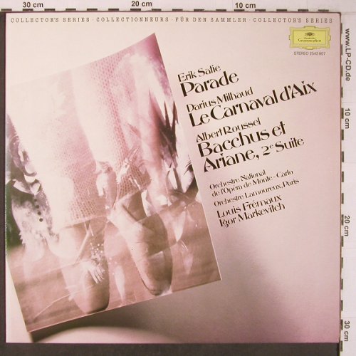 V.A.Erik Satie, Parade.Milhaud: LeCarnaval d'Aix,Roussel,Bacchus et, D.Gr. (2543 807), D,Ri, 1982 Typ: LP Best.-Nr.: L9392 Preis: 6,00 Euro