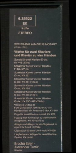 Mozart,Wolfgang Amadeus: Werke für zwei Klaviere u.zu 4 Händ, Decca (6.35522 EK), D, 1979 Typ: 3LP Best.-Nr.: L9416 Preis: 50,00 Euro
