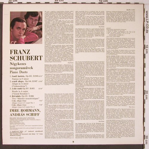 Schubert,Franz: Piano Duets, Hungaroton (SLPX 11941), H, VG+/m-, 1979 Typ: LP Best.-Nr.: L9435 Preis: 6,00 Euro