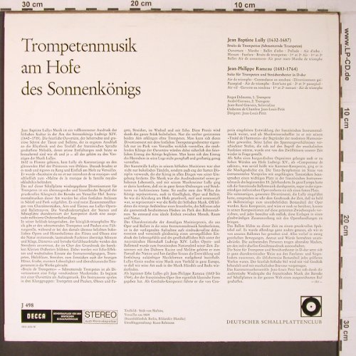 Lully,Jean-Baptiste / Rameau: Trompetenmusik am Hofs d.Sonnenkö., Decca(J 498), D,Club Ed.,  - LP - L9439 - 9,50 Euro