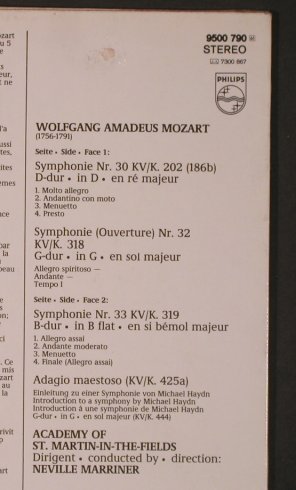 Mozart,Wolfgang Amadeus: Symphonies 30,32,33&Adagio(37), Philips (9500 790), NL, 1981 Typ: LP Best.-Nr.: L9454 Preis: 6,00 Euro