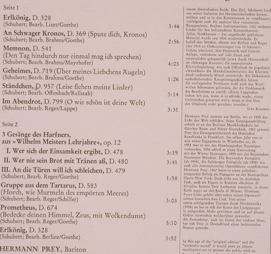 Schubert,Franz: Lieder, in Orchesterbegleitung, RCA (RL 30453), D, 1977 Typ: LP Best.-Nr.: L9470 Preis: 7,50 Euro