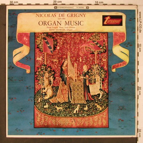 de Grigny,Nicolas: Organ Music.René Saorgin,Organ'1967, Turnabout (TV 34054S), UK, Ri, 1967 Typ: LP Best.-Nr.: L9483 Preis: 7,50 Euro