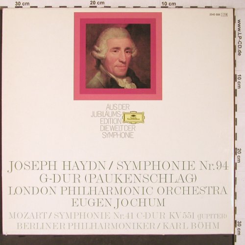 Mozart,Wolfgang Amadeus: Symphonie Nr.41,KV551/Sym Nr.94, D.Gr. (2545 008), D, Foc Typ: LP Best.-Nr.: L9490 Preis: 6,00 Euro