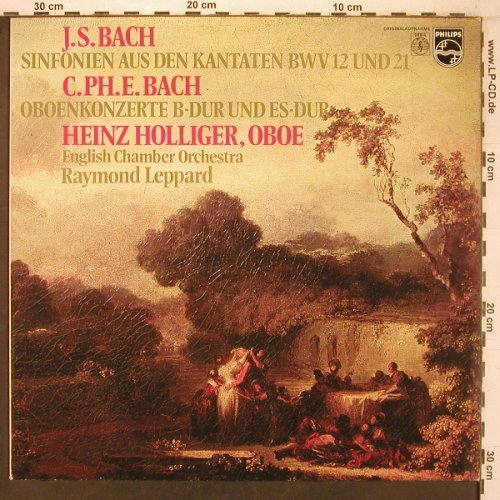 Bach,Johann Sebastian / C.Ph.E.Bach: Sinfonien aus Kantaten BWV 12 & 21, Philips(66 147 0), NL,  - LP - L9493 - 7,50 Euro