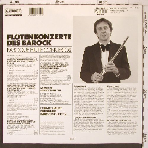 V.A.Flötenkonzerte des Barock: Heinichen,Hasse,Buffardin,Quantz, Capriccio (C 27 155), D, Foc, 1988 Typ: LP Best.-Nr.: L9496 Preis: 6,00 Euro