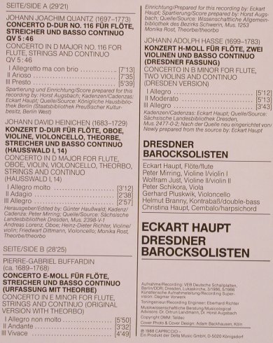 V.A.Flötenkonzerte des Barock: Heinichen,Hasse,Buffardin,Quantz, Capriccio (C 27 155), D, Foc, 1988 Typ: LP Best.-Nr.: L9496 Preis: 6,00 Euro
