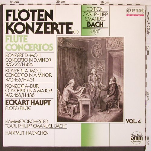 Bach,Carl Philipp Emanuel: Flötenkonzerte 1 , Foc, Capriccio(15234 8), D, 1986 - LP - L9499 - 6,50 Euro