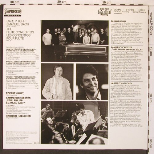 Bach,Carl Philipp Emanuel: Flötenkonzerte 1 , Foc, Capriccio (15234 8), D, 1986 Typ: LP Best.-Nr.: L9499 Preis: 6,00 Euro