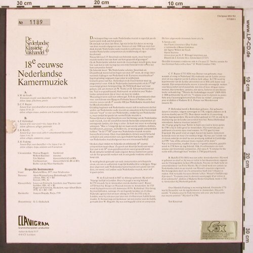 V.A.18 de eeuwse Nederlandse Kamerm: Fesch,Ruppe,Hellendaal,Ruloffs,Fock, Clavigram (6814 561), NL,No.1189 Typ: LP Best.-Nr.: L9503 Preis: 12,50 Euro