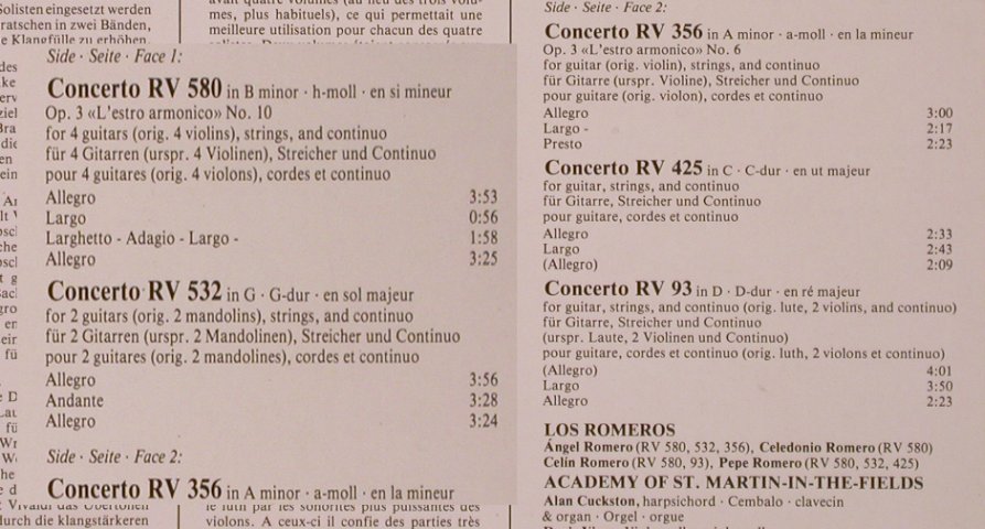 Vivaldi,Antonio: Guitar Concertos, Philips (412 624-1), NL, 1985 Typ: LP Best.-Nr.: L9510 Preis: 7,50 Euro