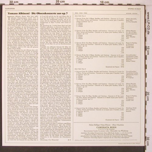 Albinoni,Tomaso: Concerti per Oboe, Club-Ed., Archiv(31 253 8), D, 1979 - LP - L9515 - 9,00 Euro