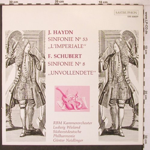 Haydn,Joseph / Schubert: Sinfonie No 53 / Sinfonie No 8, Sastruphon(SM 008009), D, 1981 - LP - L9517 - 15,00 Euro