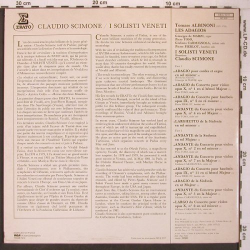 Albinoni,Tomaso: Les Adagios, Foc, Erato (ERA 9237), F, 1981 Typ: LP Best.-Nr.: L9522 Preis: 6,00 Euro