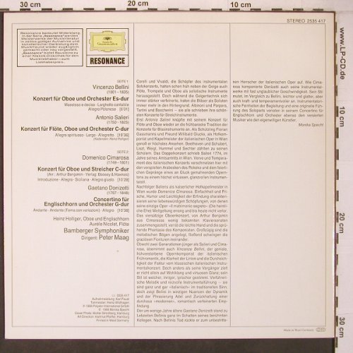 V.A.Virtuose Oboenkonzerte: Bellini, Saleri, Cimarosa,Donizetti, D.Gr. Resonance(2535 417), D, Ri,  - LP - L9525 - 6,00 Euro