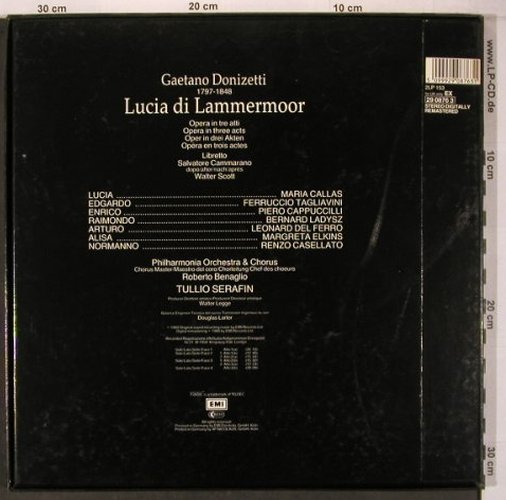 Donizetti,Gaetano: Lucia di Lammermoor(1960),Box, EMI (29 0876 3), D,Ri, 1986 Typ: 2LP Best.-Nr.: L9528 Preis: 17,50 Euro