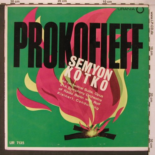 Prokofieff,Serge: Semyon Kotko, Orch.Suite,op.81a, Urania (UR 7135), US,stoc Typ: LP Best.-Nr.: L9537 Preis: 12,50 Euro