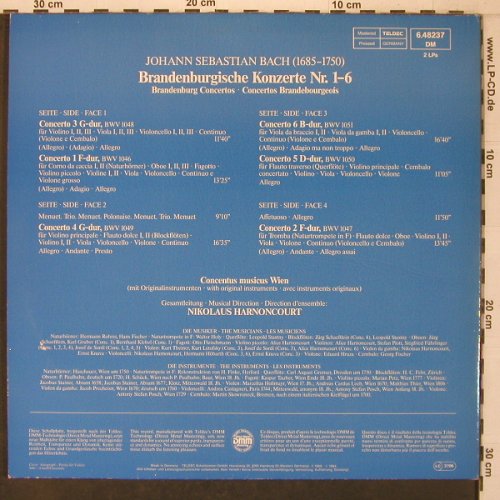 Bach,Johann Sebastian: 6 Brandenburgische Konzerte,Foc, Teldec(6.48237 DM), D, 1984 - 2LP - L9547 - 9,00 Euro