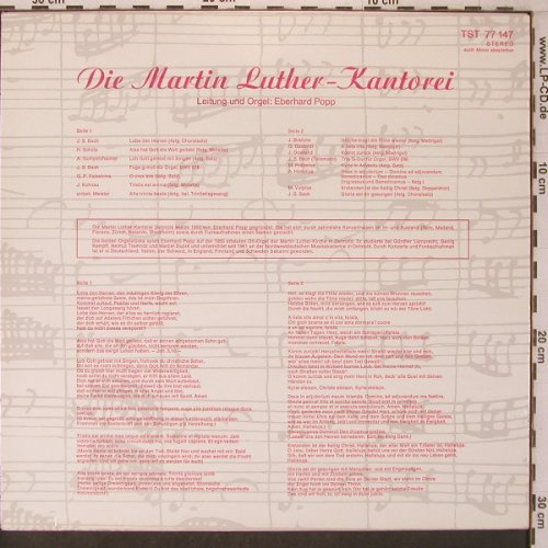 Martin Luther Kantorei: Palestrina,Schütz,Bach,Brahms, (TST 77 147), D,  - LP - L9565 - 17,50 Euro