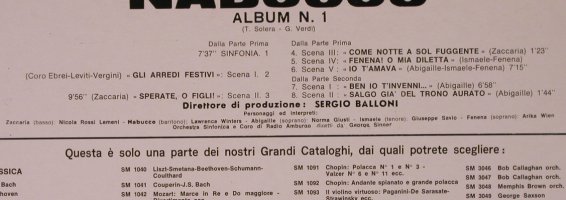 Verdi,Giuseppe: Nabucco, Album No.1, Joker (SM 1106), I, 1971 Typ: LP Best.-Nr.: L9573 Preis: 6,00 Euro