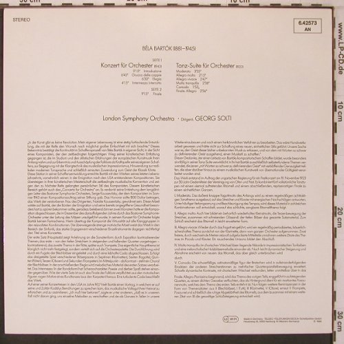 Bartok,Bela: Konzert für Orchester-Tanz Suite, Decca(6.42573 AN), D, 1965 - LP - L9586 - 9,00 Euro