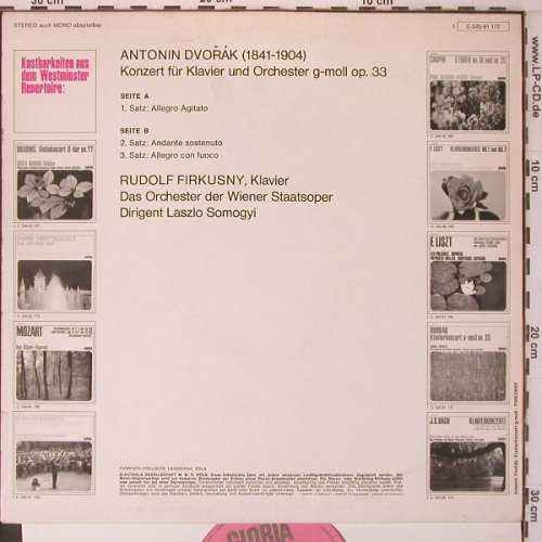 Dvorak,Anton: Klavier Konzert g-moll op.33, Gloria (C 045-91 172), D Typ: LP Best.-Nr.: L9592 Preis: 8,00 Euro