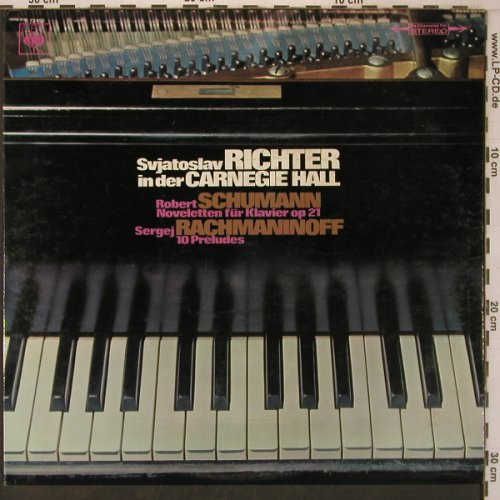 Richter,Svjatoslav: in der Carnegie Hall, Schumann,Rach, CBS(S 72 450), D, vg+/m-,  - LP - L9598 - 6,00 Euro