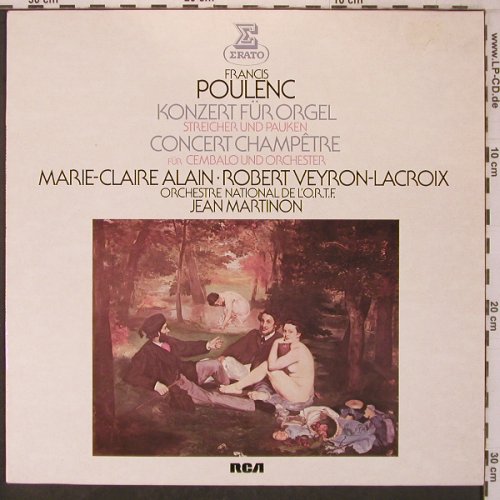Poulenc,Francis: Orgelkonzert / Concert Champetre, Erato (ZL 30683), D, 1979 Typ: LP Best.-Nr.: L9602 Preis: 7,50 Euro