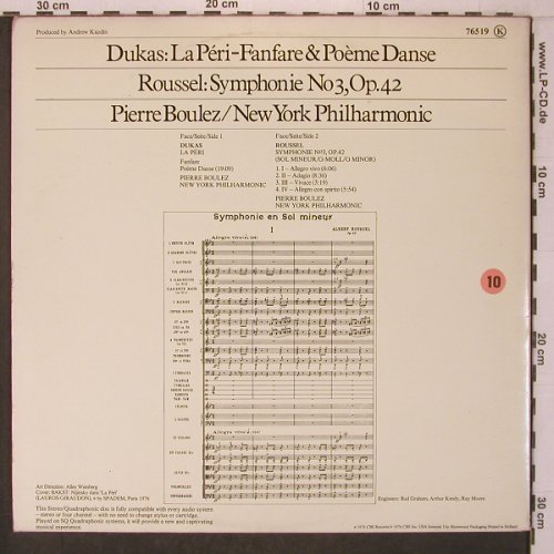 Dukas,Paul / Roussel: La Péri / Symphonie No.3,op.42, Foc, CBS(76519), NL, m-/vg+, 1976 - LP - L9614 - 6,00 Euro