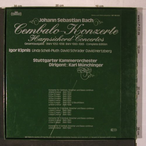 Bach,Johann Sebastian: Cembalo-Konzerte,Box, Intercord (INT 185.925), D Typ: 5LP Best.-Nr.: L9616 Preis: 20,00 Euro
