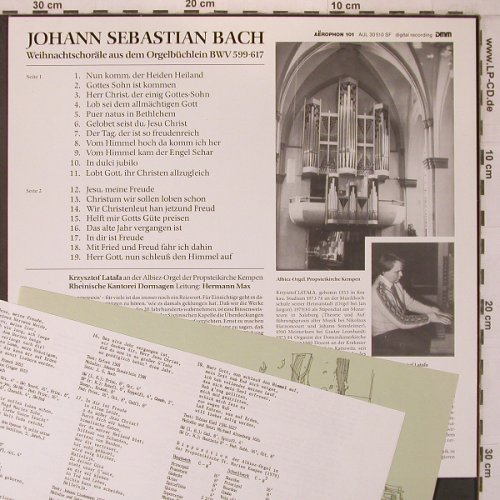 Bach,Johann Sebastian: Weihnachtschoräle, bwv 599-617, Arophon 101(AUL 30 510 SF), D, 1986 - LP - L9624 - 9,00 Euro