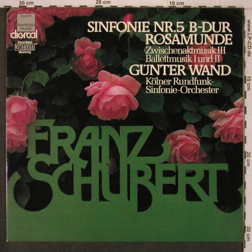 Schubert,Franz: Sinfonie Nr.5 B-Dur,Rosamunde, Foc, Harmonia Mundi (16 9518 1), D, 1984 Typ: LP Best.-Nr.: L9629 Preis: 9,00 Euro