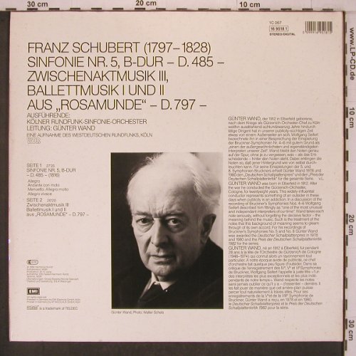 Schubert,Franz: Sinfonie Nr.5 B-Dur,Rosamunde, Foc, Harmonia Mundi (16 9518 1), D, 1984 Typ: LP Best.-Nr.: L9629 Preis: 9,00 Euro