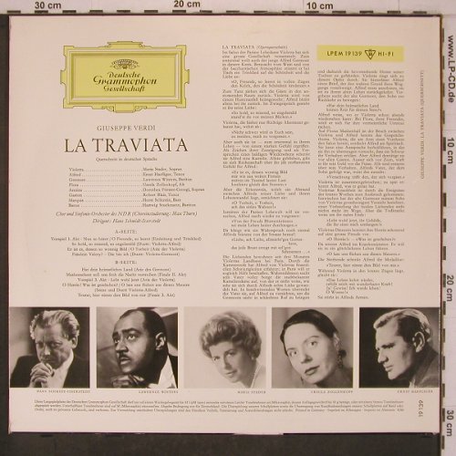 Verdi,Giuseppe: La Traviata - Querschnitt in deut., D.Gr. (LPEM 19 139), D, 1964 Typ: LP Best.-Nr.: L9639 Preis: 12,50 Euro