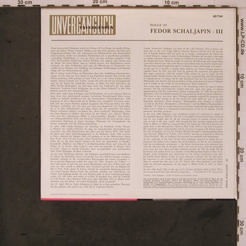 Schaljapin,Fedor: III - unvergänglich unverg. In russ, Elektrola (E 60 764), D Typ: 10" Best.-Nr.: L9640 Preis: 7,50 Euro