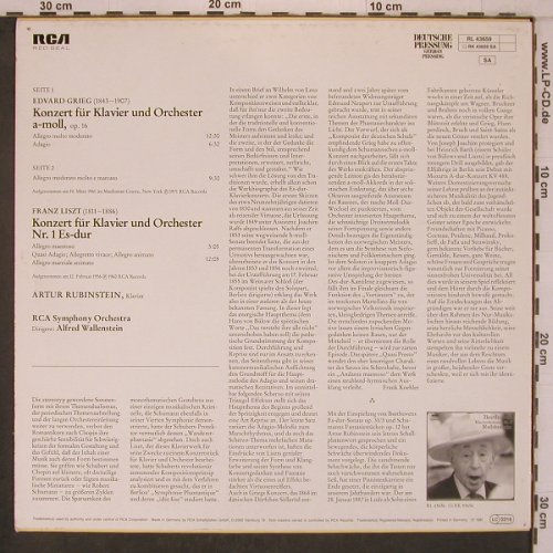 Grieg,Edvard / Liszt: Klavierkonzert A-Moll / Nr.1, Rabazco(RL 43659), D, m-/vg+, 1981 - LP - L9647 - 6,00 Euro