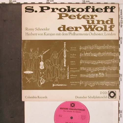 Prokofjeff,Serge: Peter und der Wolf - Romy Schneider, DSC /Columbia(D 001), D,vg-/vg-,  - 10inch - L9661 - 6,00 Euro