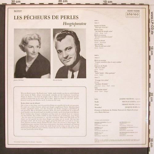 Bizet,Georges: Les Pecheurs de Perles(Extraits), Columbia(SGHX 10.505), NL,  - LP - L9662 - 8,00 Euro