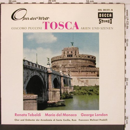 Puccini,Giacomo: Tosca, Arien und Szenen, Decca, Mustersticker(SXL 20 511-B), D,  - LP - L9673 - 8,00 Euro
