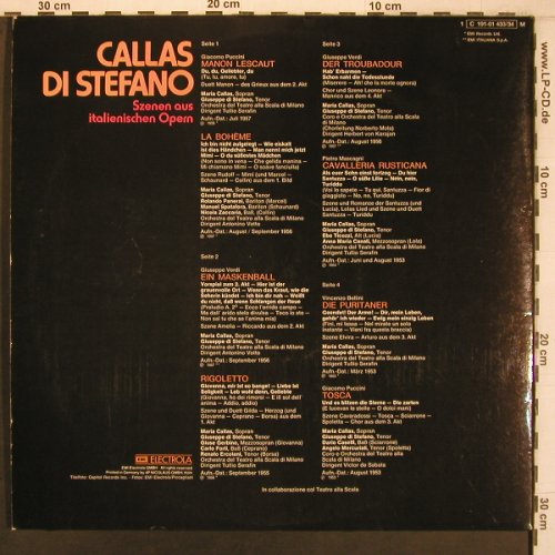 Callas,Maria / Di Stefano: Szenenfolge aus italienischen Opern, EMI Electrola(C 191-01 433/34), D, Foc,  - 2LP - L9676 - 9,00 Euro