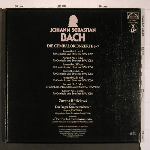 Bach,Johann Sebastian: Die Konzerte für Cembalo u.Orch.1-7, Supraphon(301 573-440), D, co, 1981 - 3LP - L9678 - 14,00 Euro