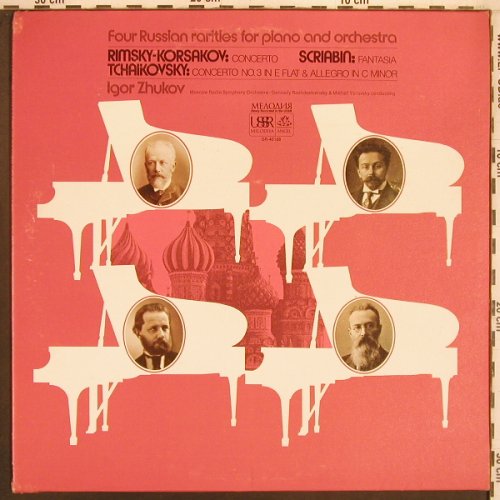 V.A.Four Russian Rarities for Piano: Rimsky.Korsakov, Scriabin,Tschaikow, Melodia (SR-40188), US, m-/vg+ Typ: LP Best.-Nr.: L9681 Preis: 9,50 Euro