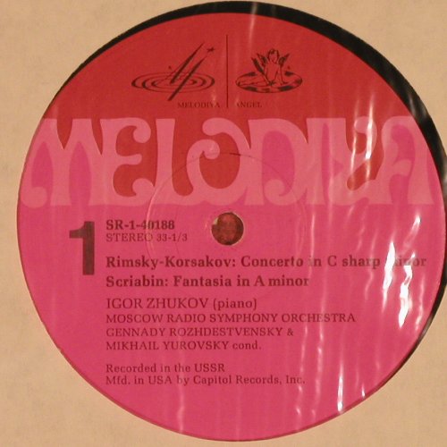 V.A.Four Russian Rarities for Piano: Rimsky.Korsakov, Scriabin,Tschaikow, Melodia (SR-40188), US, m-/vg+ Typ: LP Best.-Nr.: L9681 Preis: 9,50 Euro
