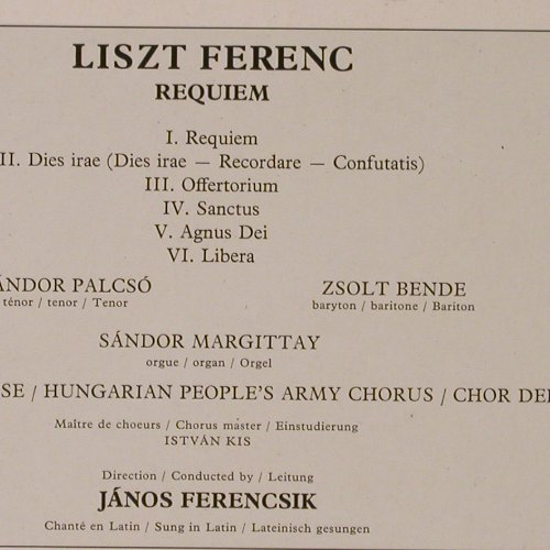Liszt,Franz: Requiem, Fidelio(FL 3356), H,  - LP - L9685 - 7,50 Euro