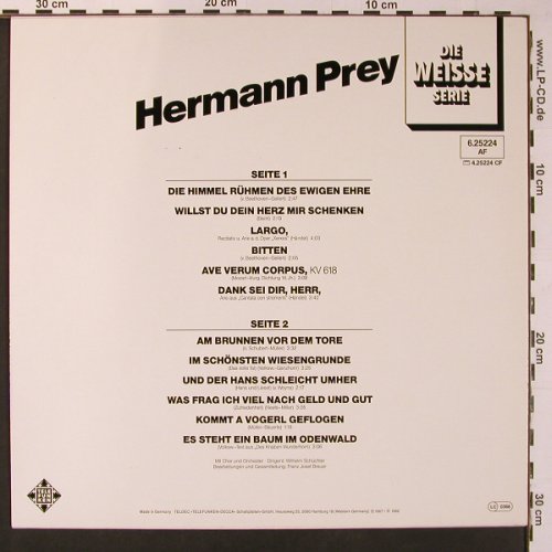 Prey,Hermann: Die Weisse Serie, Telefunken(6.25224 AF), D, 1982 - LP - L9706 - 7,50 Euro