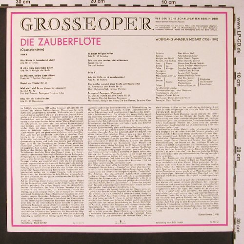 Mozart,Wolfgang Amadeus: Die Zauberflöte-Querschnitt, Eterna(8 26 176), DDR, 1973 - LP - L9707 - 7,50 Euro