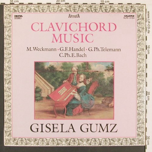 Gumz,Gisela  - Clavicord Music: Weckmann, Handel, Telem.,C.PhE Bach, Hungaroton(SLPD 31164), H, 1989 - LP - L9722 - 9,00 Euro