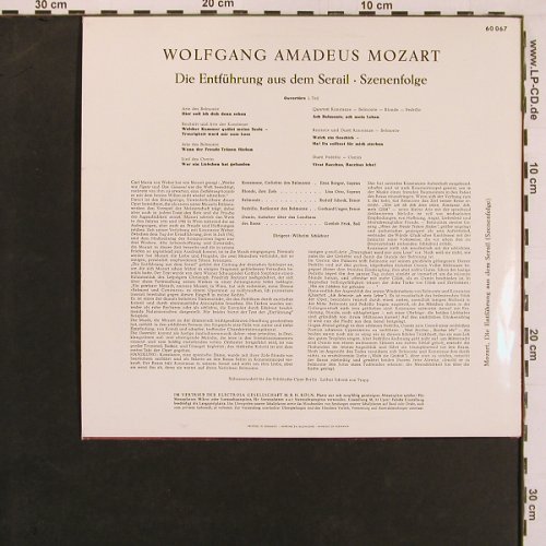 Mozart,Wolfgang Amadeus: Die Entführung a. dem Serail, Szene, Electrola(60 067), D, vg+/m-,  - 10inch - L9730 - 5,00 Euro